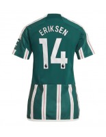 Manchester United Christian Eriksen #14 Venkovní Dres pro Dámské 2023-24 Krátký Rukáv